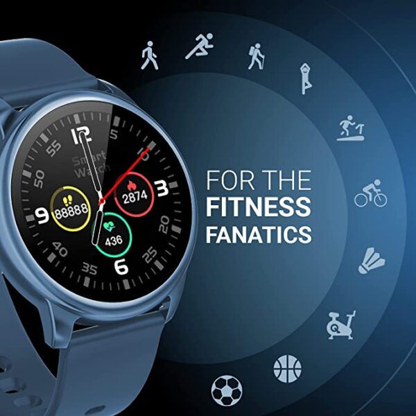 CrossBeats Orbit Bluetooth Calling Smart Watch (Metallic Blue) 6