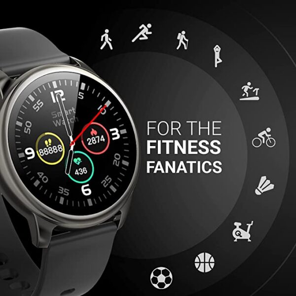 CrossBeats Orbit Bluetooth Calling Smart Watch (Graphite Black) 5