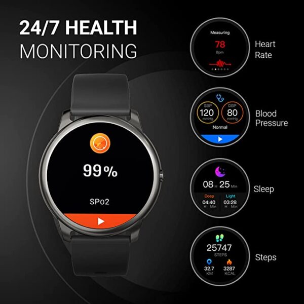 CrossBeats Orbit Bluetooth Calling Smart Watch (Graphite Black) 6
