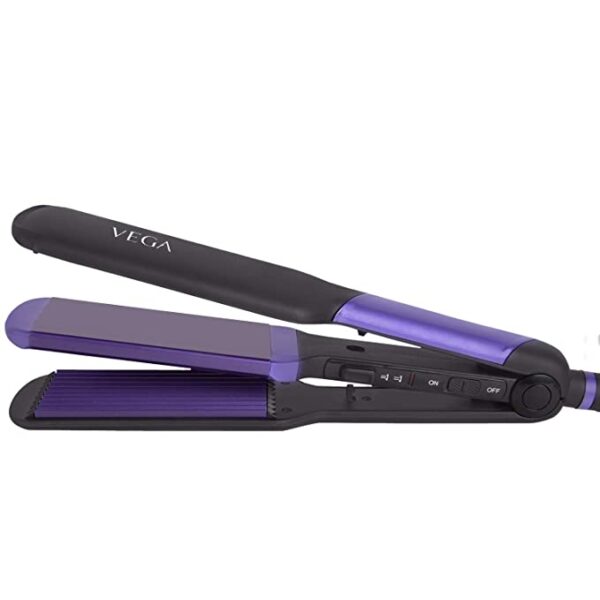 VEGA 2 in 1 Hair Styler-Straightener and Crimper Hair Styler (Black, Purple) 1