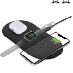 RAEGR Arc 1350 [3-In-1] Triple Wireless Charging Pad Trio Mat (Black)