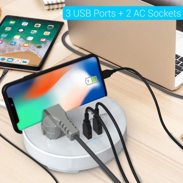Portronics POR-739 Power Bun 2 Socket Extension Boards (White) 5