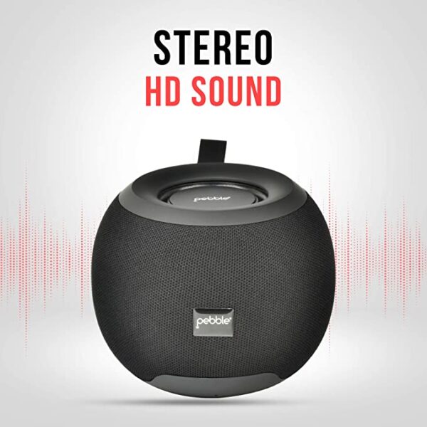 Pebble Dome Heavy Bass 5W Bluetooth Speaker (Black) 5