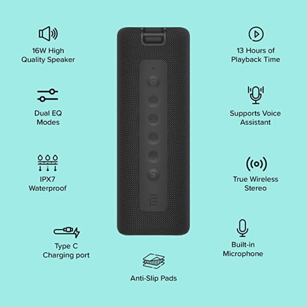 Mi Portable Bluetooth Speaker with Waterproof (Black) 2