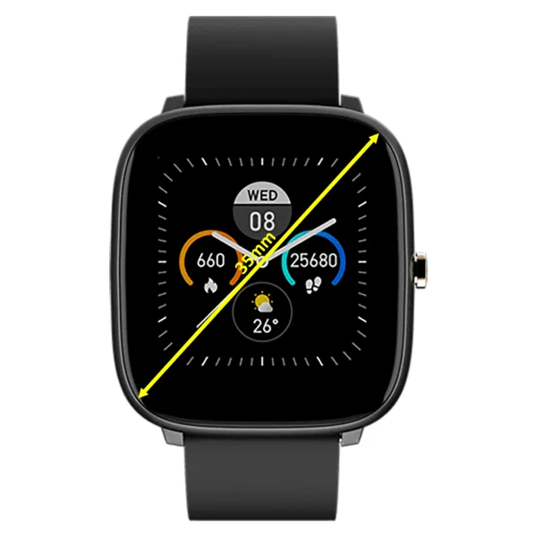 Noise ColorFit Qube Smart Watch (Charcoal Grey) 3