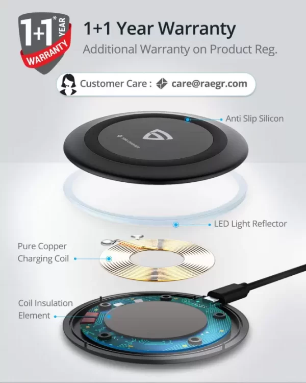 Raegr ARC 500 Wireless Charger (Black) 4