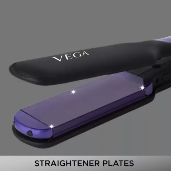 VEGA 2 in 1 Hair Styler-Straightener and Crimper Hair Styler (Black, Purple) 2