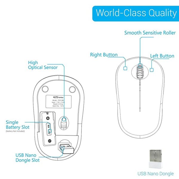 Portronics Toad 12 Wireless Optical Mouse-Blue 3