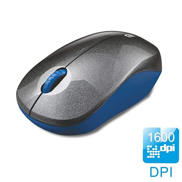 Portronics Toad 12 Wireless Optical Mouse (Black Blue) 2