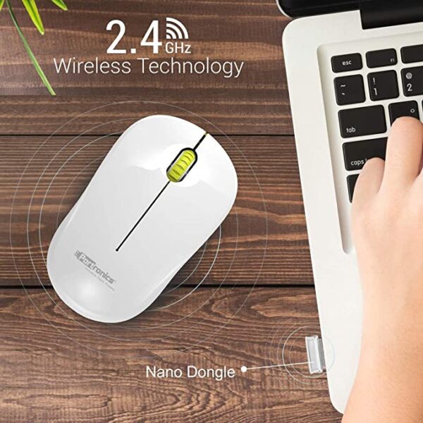Portronics Toad 12 Wireless Optical Mouse-Yellow 5