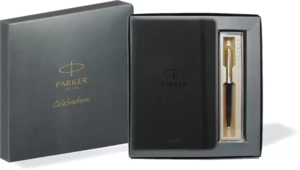 PARKER Celebration 2022 Diary + Galaxy Standard Ball pen Regular Gift Set (Black) 1