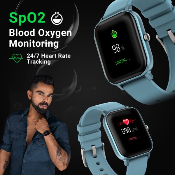 Fire-Boltt SpO2 Full Touch 1.4 inch Smart Watch (Blue) 2