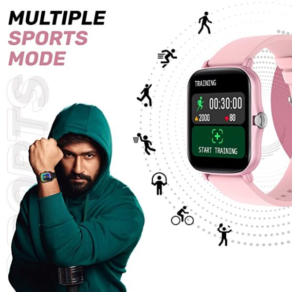 Fire-Boltt SPO2 1.69 HD Colour Display Smart Watch (Pink) 2