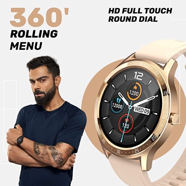 Fire-Boltt 360 SpO2 Display Round Smart Watch (Gold) 2