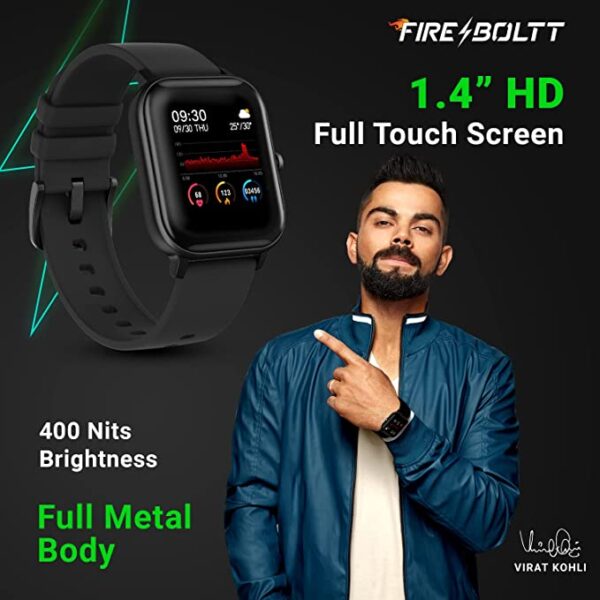 Fire-Boltt SpO2 Full Touch 1.4 inch Smart Watch (Black) 2