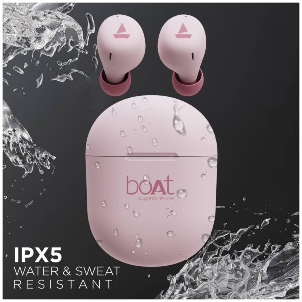boAt Airdopes 381 Bluetooth Earbuds (Pink) 5