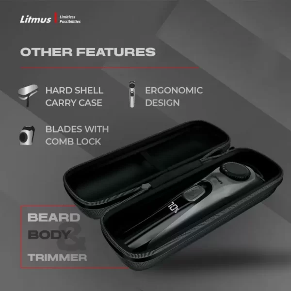 Litmus CT-100 Beard & Body Trimmer with (Black) 3