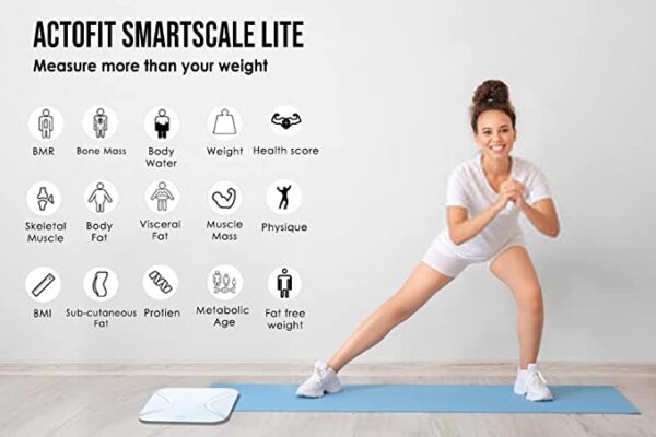 Actofit Smart Scale Lite Digital Body Weighing scale - White 6