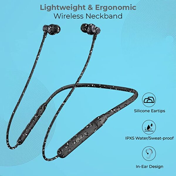 PTron Tangent Evo Bluetooth Wireless Neckband with Deep Bass (Black) 6