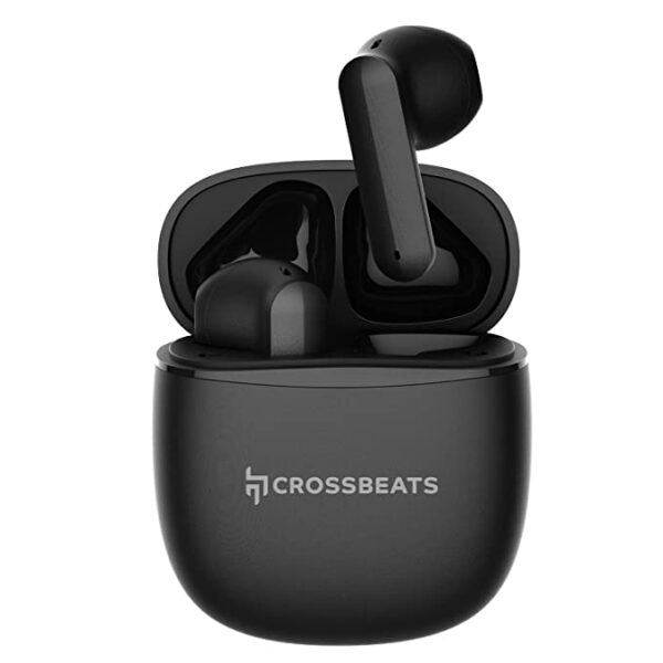 Crossbeats Airpop True Wireless Earbuds with (Black) 1