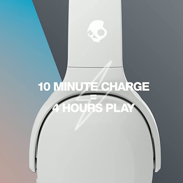 Skullcandy Crusher Evo Wireless Over-Ear Headphone (Light Gray Blue) 4