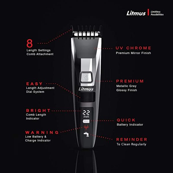 Litmas Stubble Pro Corded and Beard Trimmer With (Black) 3