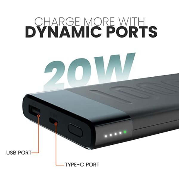 Ambrane Stylo 10k 10000mAh Power Bank (Black) 2