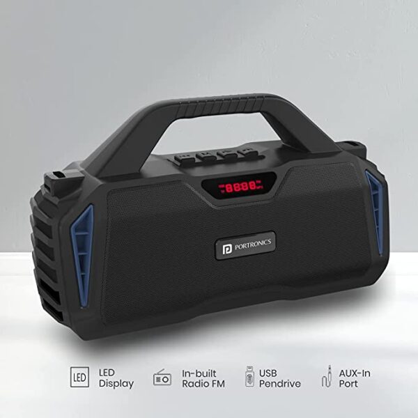 Portronics Chime 20W TWS Wireless Bluetooth Speaker (Blue) 2