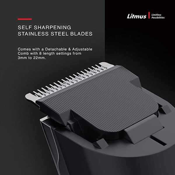 Litmas Stubble Pro Corded and Beard Trimmer (Black) 6