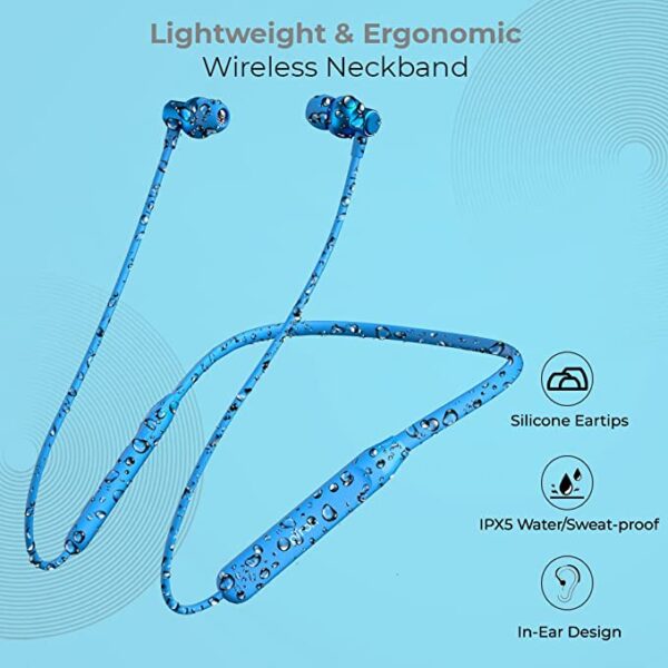 PTron Tangent Evo Bluetooth Wireless Neckband with Deep Bass (Blue) 4