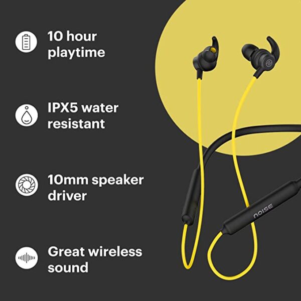 Noise Tune Active Bluetooth Wireless Headset (Pop Yellow) 2