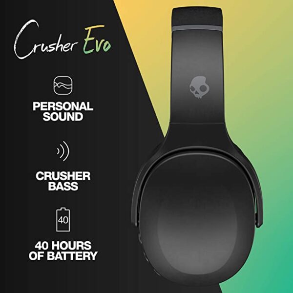 Skullcandy Crusher Evo Wireless Over-Ear Headphone (True Black) 3