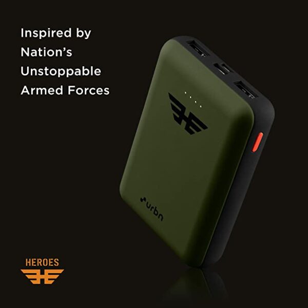 URBN 10000 mAh Li-Polymer Ultra Compact Power Bank with (Camo) 5