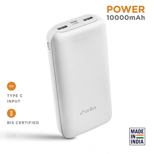 URBN 20000mAh Li-Polymer Ultra Compact Power Bank with (White) 3
