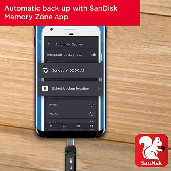 SanDisk Ultra 64GB Dual Drive Go Type C Pendrive (Black) 4