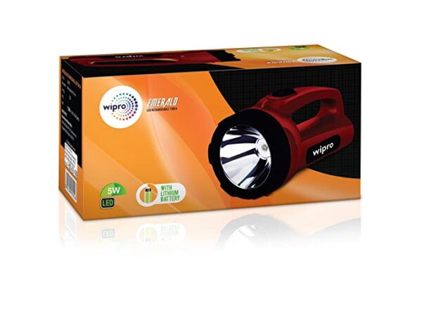Wipro Emerald Rechargeable Emergency Light (Red) 3