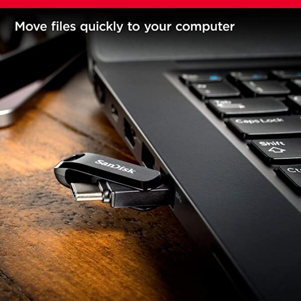 SanDisk Ultra 64GB Dual Drive Go Type C Pendrive (Black) 5
