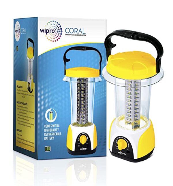 Wipro Coral Rechargeable Emergency Light (Yellow) 1