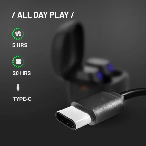Crossbeats Edge Bluetooth Truly Wireless in-Ear Earbuds (Black) 5