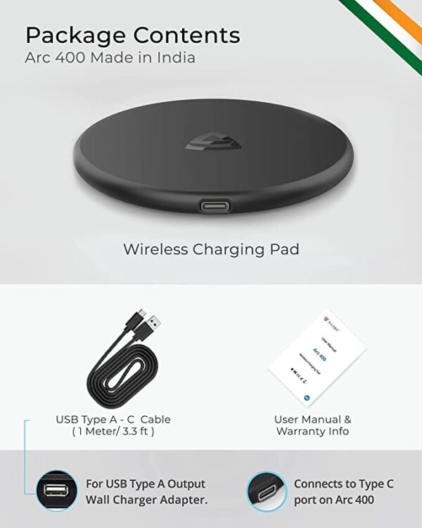 RAEGR Arc 400 Pro 15W Wireless Charging Pad (Mate Black) 3