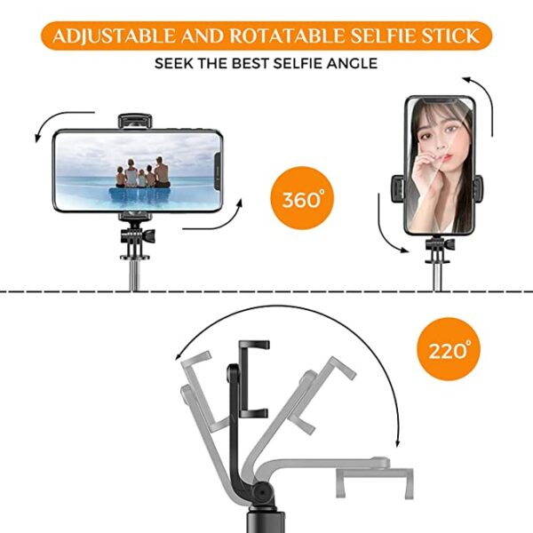 WeCool Bluetooth Extendable Selfie Sticks with 3-in-1 Multifunctional 4