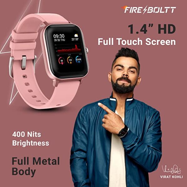 Fire-Boltt SpO2 Full Touch 1.4 inch Smart Watch (Pink) 3