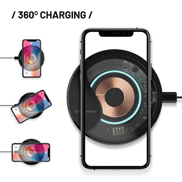 Crossbeats Turbo Fast Wireless Charger (Black) 6
