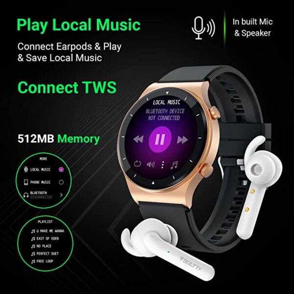 Fire-Boltt 360 Pro Bluetooth Calling Smart Watch (Gold) 5