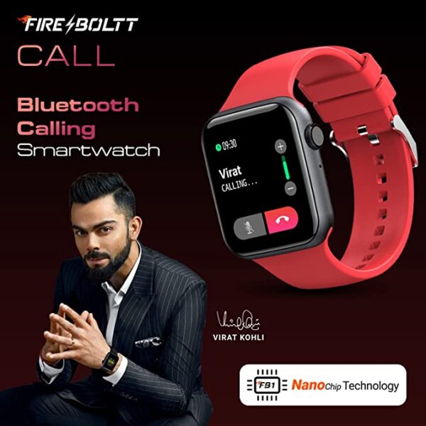 Fire-Boltt Call Bluetooth Calling Smartwatch with SpO2 & 1.7 (Red) 6