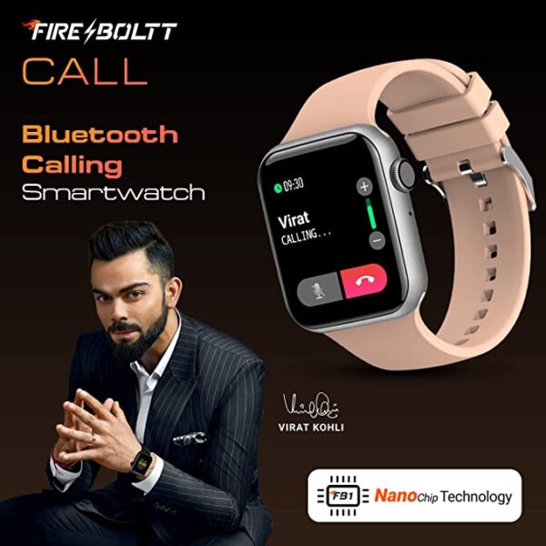 Fire-Boltt Call Bluetooth Calling Smartwatch with SpO2 & 1.7 (Beige) 6
