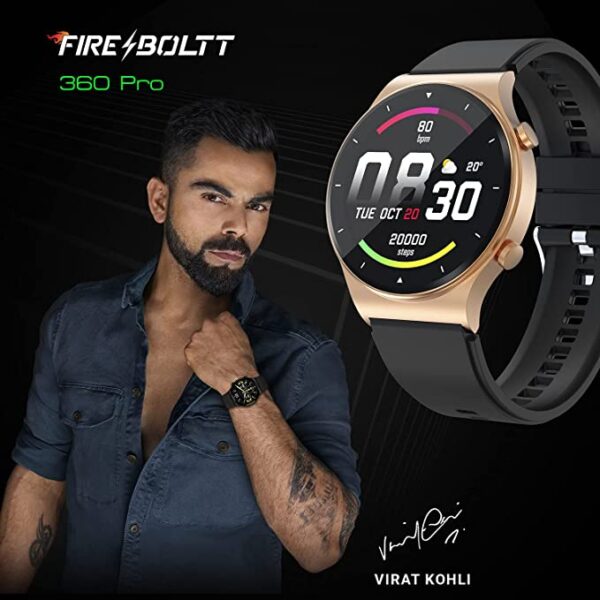 Fire-Boltt 360 Pro Bluetooth Calling Smart Watch (Gold) 4
