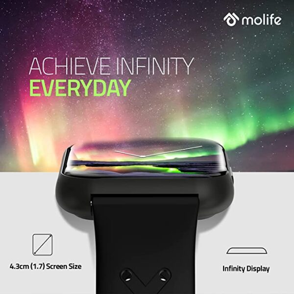 Molife Sense 320 Smart Watch 1.7 Inch Display (Grey Black) 5
