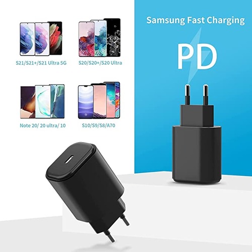 Samsung 15W PD Power Adapter Charger USB-C Cable (Black) 3