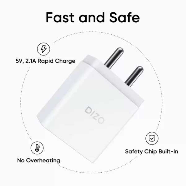 DIZO 10.5W TechLife Power Adapter Pro (White) 3